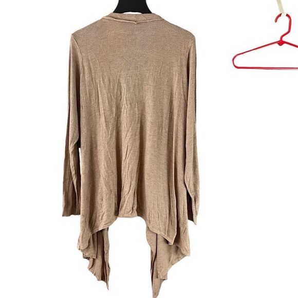 Torrid Wool Blend Drape Cardigan Duster Women's Plus Size 4 Oatmeal Viscose Open - Picture 2 of 5